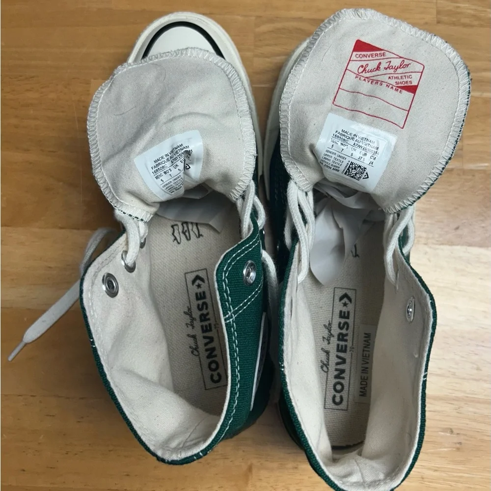 Converse Women’s Dark Green High-Tops - Picture 3 of 5